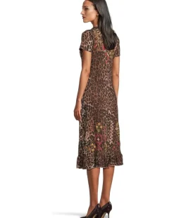 Short Sleeve Ruffle Hem Dress Malaya