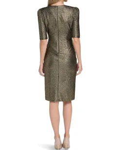 Short Sleeve Sequin Sheath