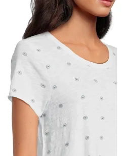 Short Sleeve Shirttail Crew Neck Tee