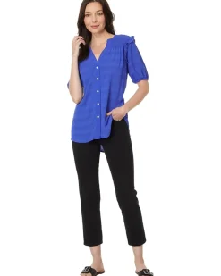 Short Sleeve Smocked Yoke Top