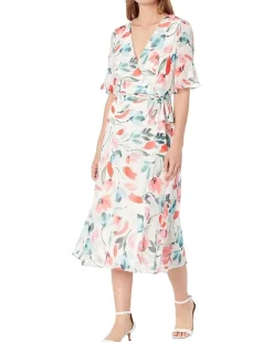 Short Sleeve Tie Wrap Dress