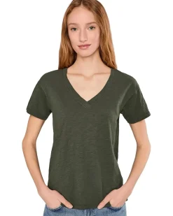 Short Sleeve V-Neck Boxy Tee