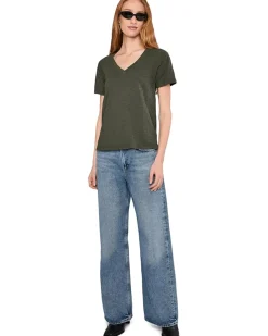 Short Sleeve V-Neck Boxy Tee