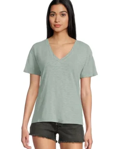 Short Sleeve V-Neck Boxy Tee