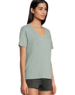 Short Sleeve V-Neck Boxy Tee