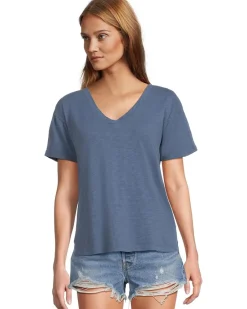 Short Sleeve V-Neck Boxy Tee