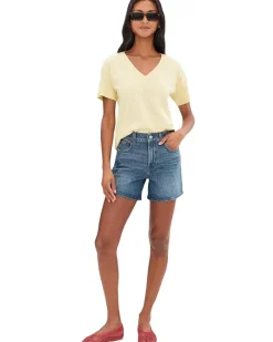 Short Sleeve V-Neck Boxy Tee