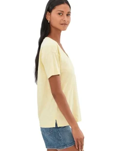 Short Sleeve V-Neck Boxy Tee