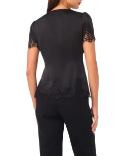 Short Sleeve V-Neck with Lace