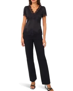 Short Sleeve V-Neck with Lace