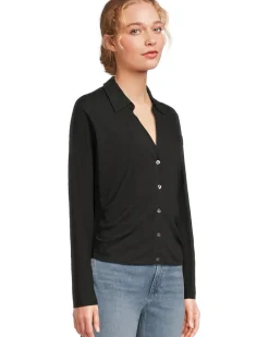 Side Pleat Button-Down