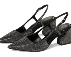 Sindreea Rhinestone Block Heel Slingback Pump