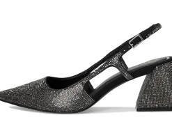 Sindreea Rhinestone Block Heel Slingback Pump