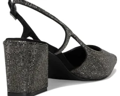 Sindreea Rhinestone Block Heel Slingback Pump