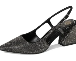 Sindreea Rhinestone Block Heel Slingback Pump