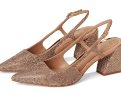 Sindreea Rhinestone Block Heel Slingback Pump