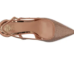 Sindreea Rhinestone Block Heel Slingback Pump