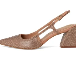 Sindreea Rhinestone Block Heel Slingback Pump