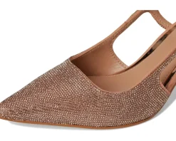 Sindreea Rhinestone Block Heel Slingback Pump