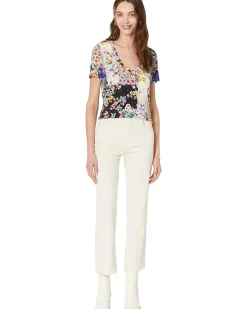 Sky Flower Favorite Short Sleeve V-Neck Swing Tee