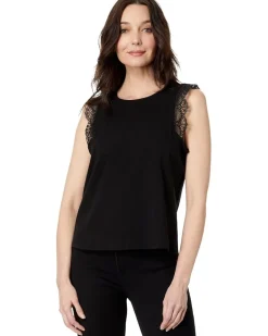 Sleeveless Blouse with Trim