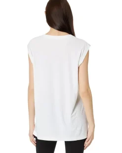SLEEVELESS BOYFRIEND CREWNECK TOP