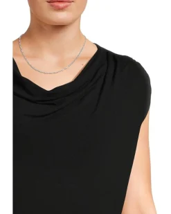 Sleeveless Draped Cowl Neck Top