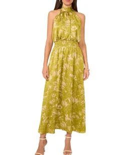 Sleeveless Halter Neck Smocked Waist