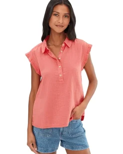 Sleeveless Henley Shirt