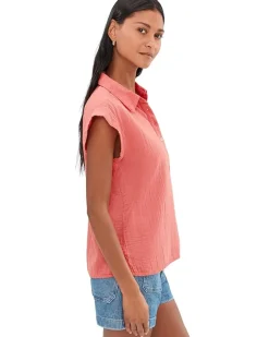 Sleeveless Henley Shirt