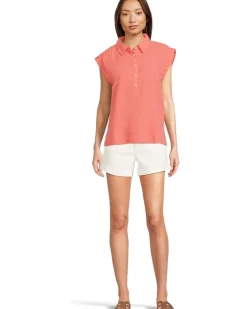 Sleeveless Henley Shirt