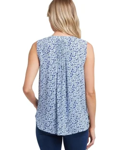 Sleeveless Pintuck Blouse