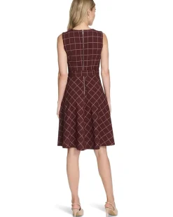 Sleeveless Plaid Aline