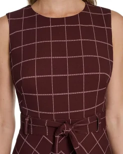 Sleeveless Plaid Aline