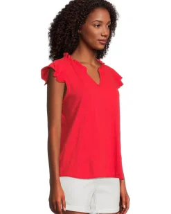 Sleeveless Ruffle Top