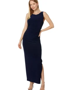 Sleeveless Shirred Waist Gown