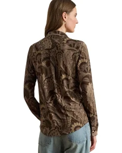 Slim Fit Paisley Jersey Shirt