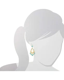 Small Gypsy Hoop Bead Drops Clip Earrings