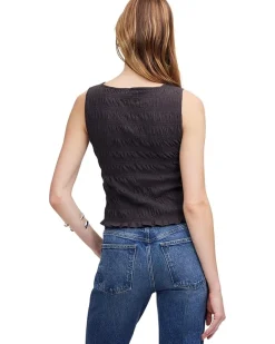 Smocked Boatneck Tank