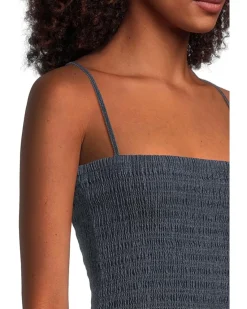 Smocked Indigo Cami Sundress in Rinse Wash
