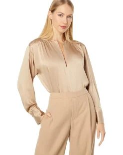 Smocked Long Sleeve Blouse