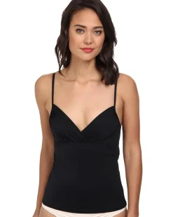 Solid Shirred Underwire Tankini Top