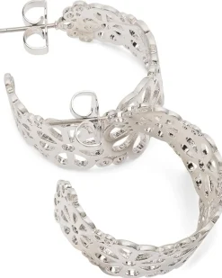 Spade Flower Lace Hoops