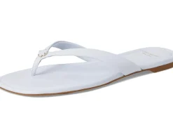 Spade Flower Smooth Leather Flip-Flop