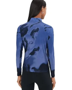 Spirit Print Long Sleeve Sunsense 1/4 Zip Top