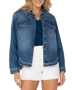 Split Back Denim Shirt Jacket