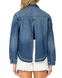 Split Back Denim Shirt Jacket