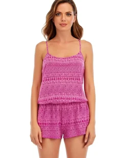 Spring Romantic Tribal Burnout Romper Cover-Up