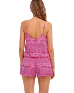 Spring Romantic Tribal Burnout Romper Cover-Up