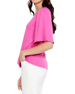 Square Neck Flutter Sleeve Tee
